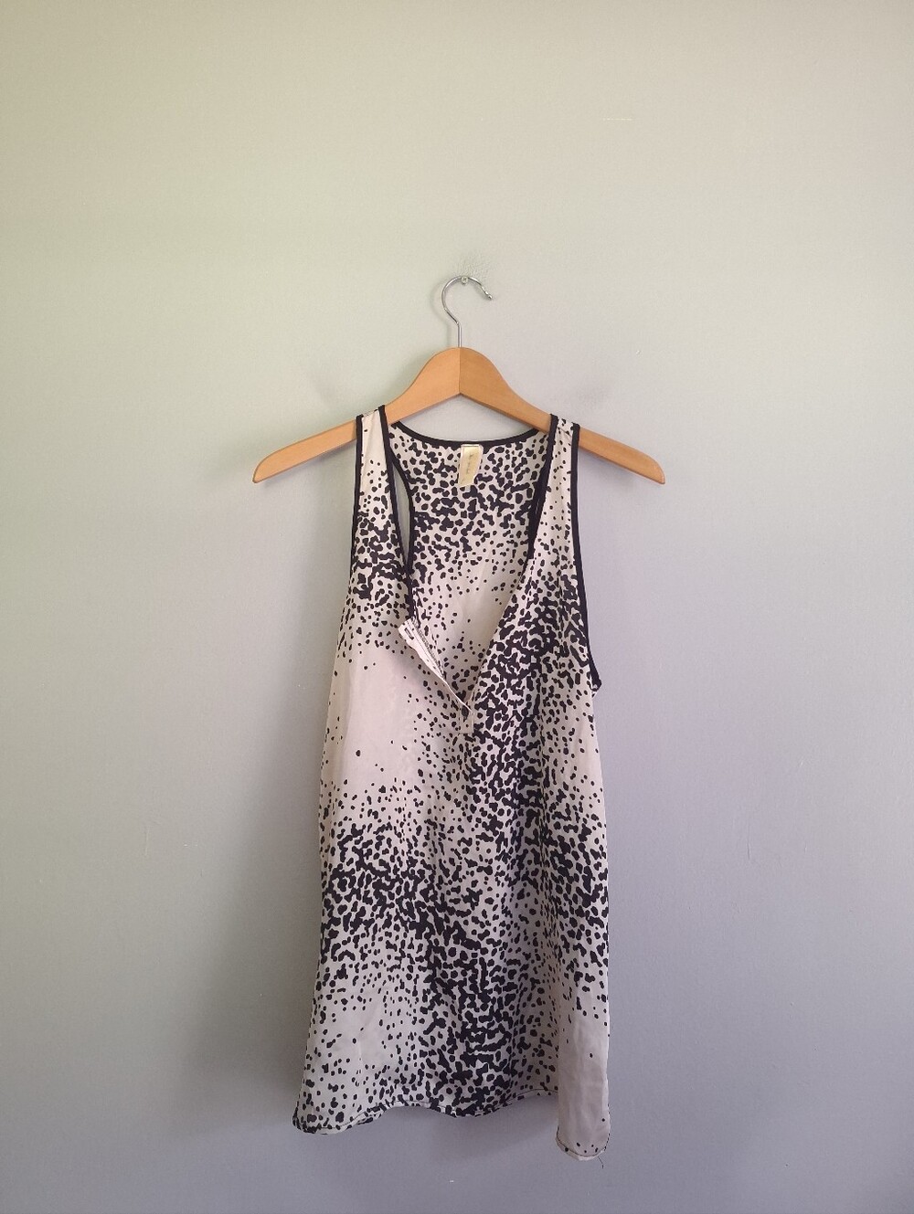 Bee Stitched Black & White Spotted Tank Top